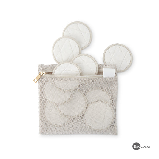 Microfiber & Bamboo Reusable Rounds with Mesh Bag