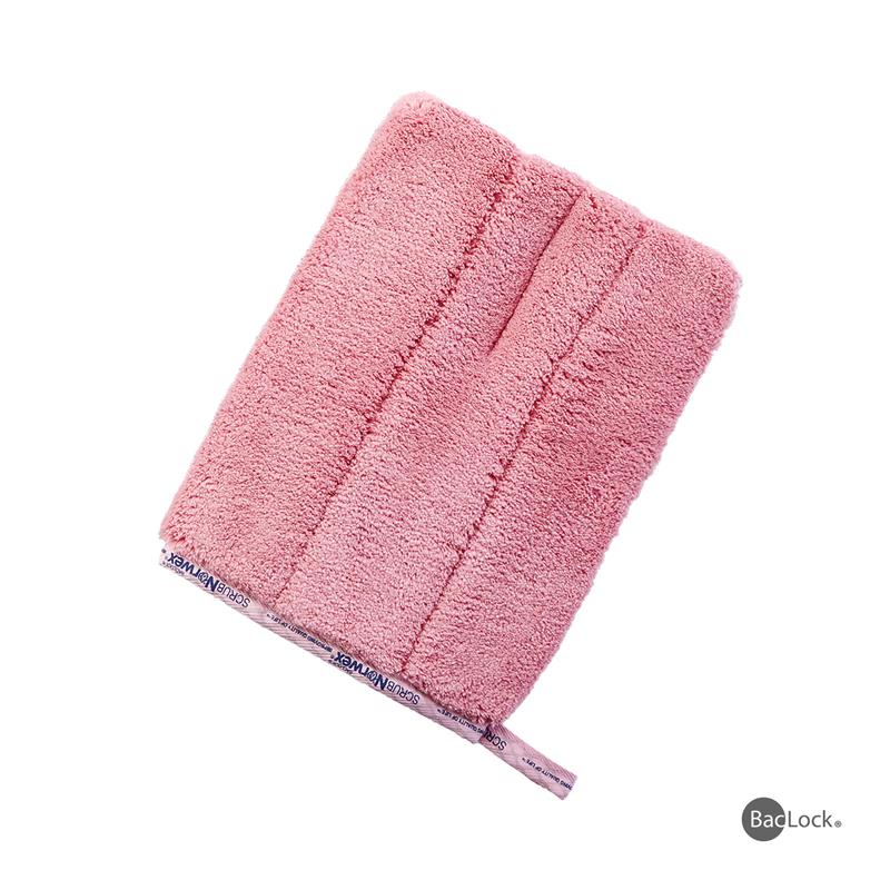 Bathroom Scrub Mitt, pink