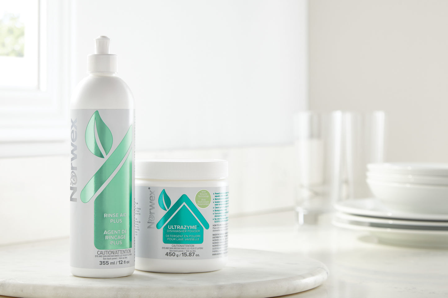 Dynamisk Duo UltraZyme™ Oppvaskpulver og RinseAid NY
