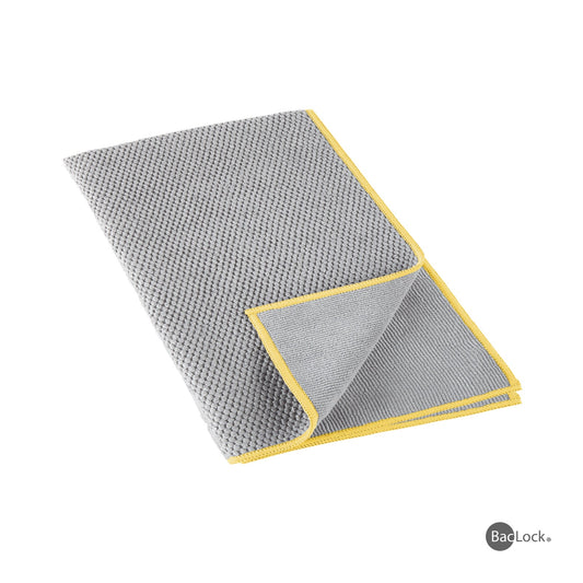 Diamond Textured Kitchen Towel, Graphite with Sunflower Trim PO