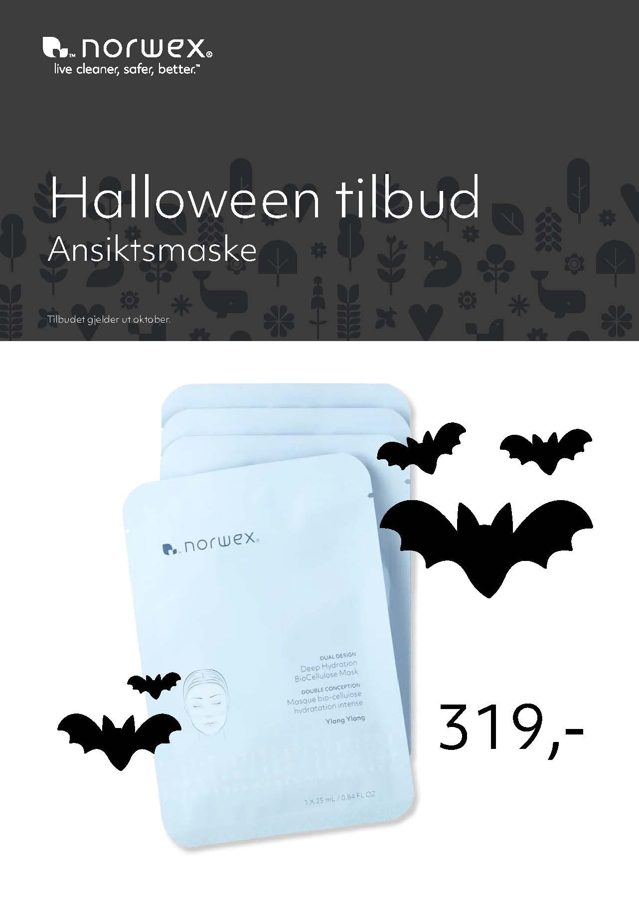 Halloween tilbud Ansiktsmaske - Flyer PDF