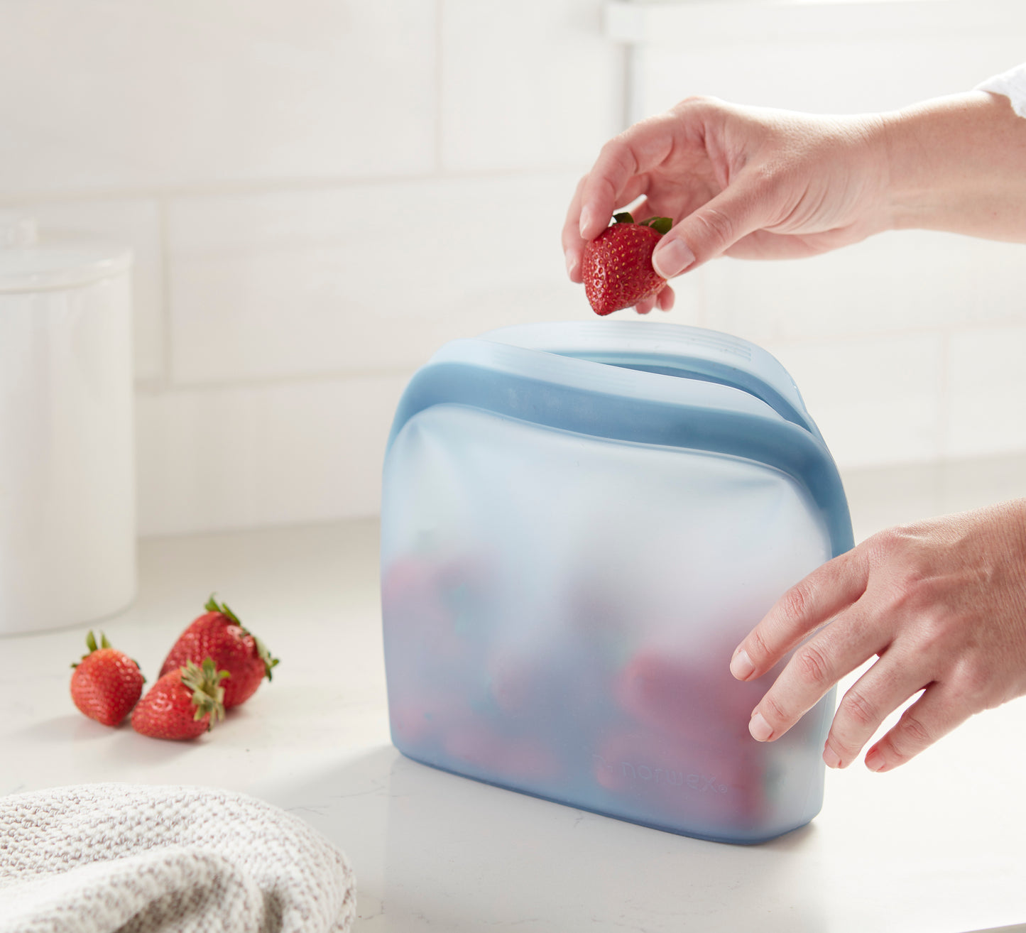 Silicone Reusable Storage Bags Stand Up BacLock