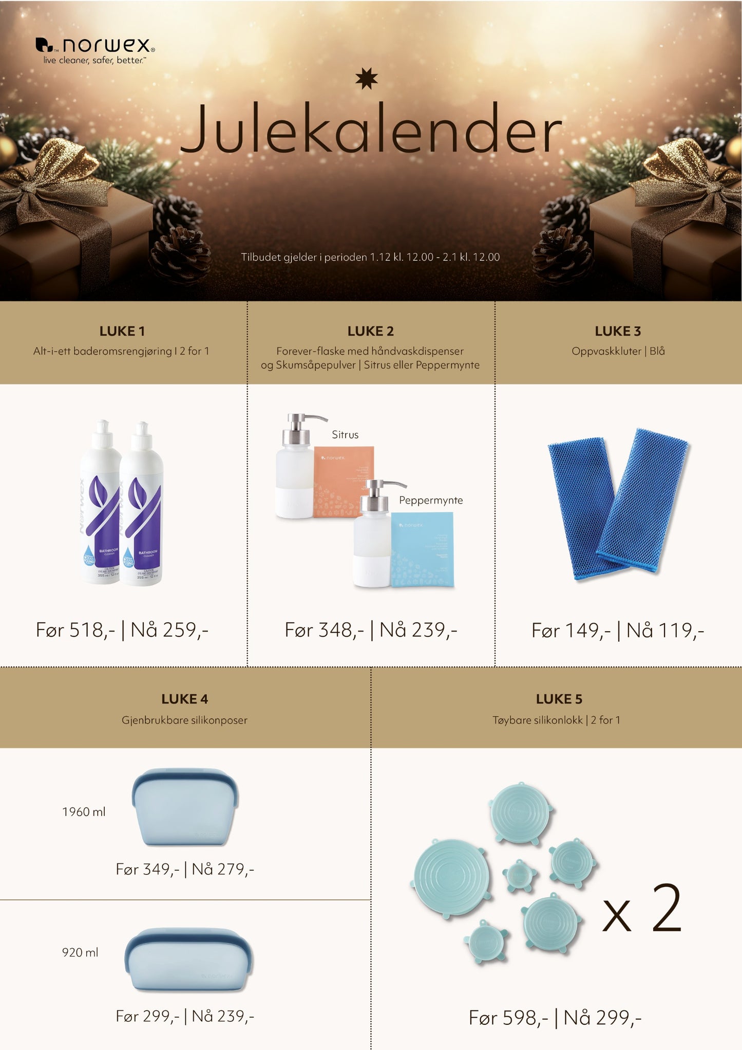 Julekalender luke 1-5 - PDF